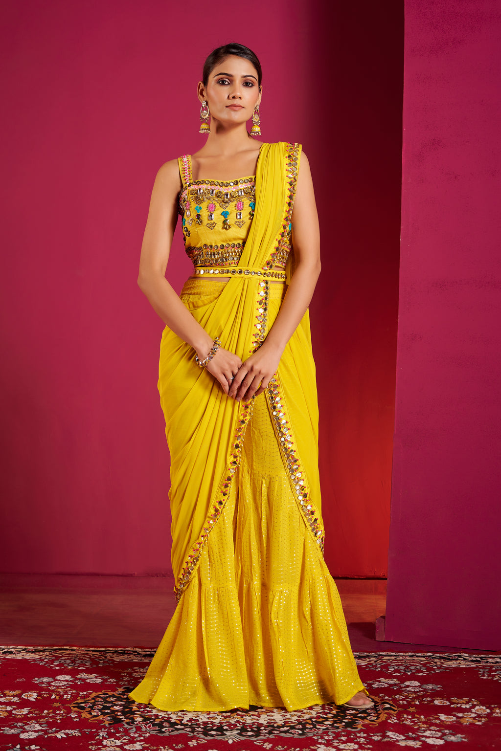 Marigold Radiance Mirror-Drape Set