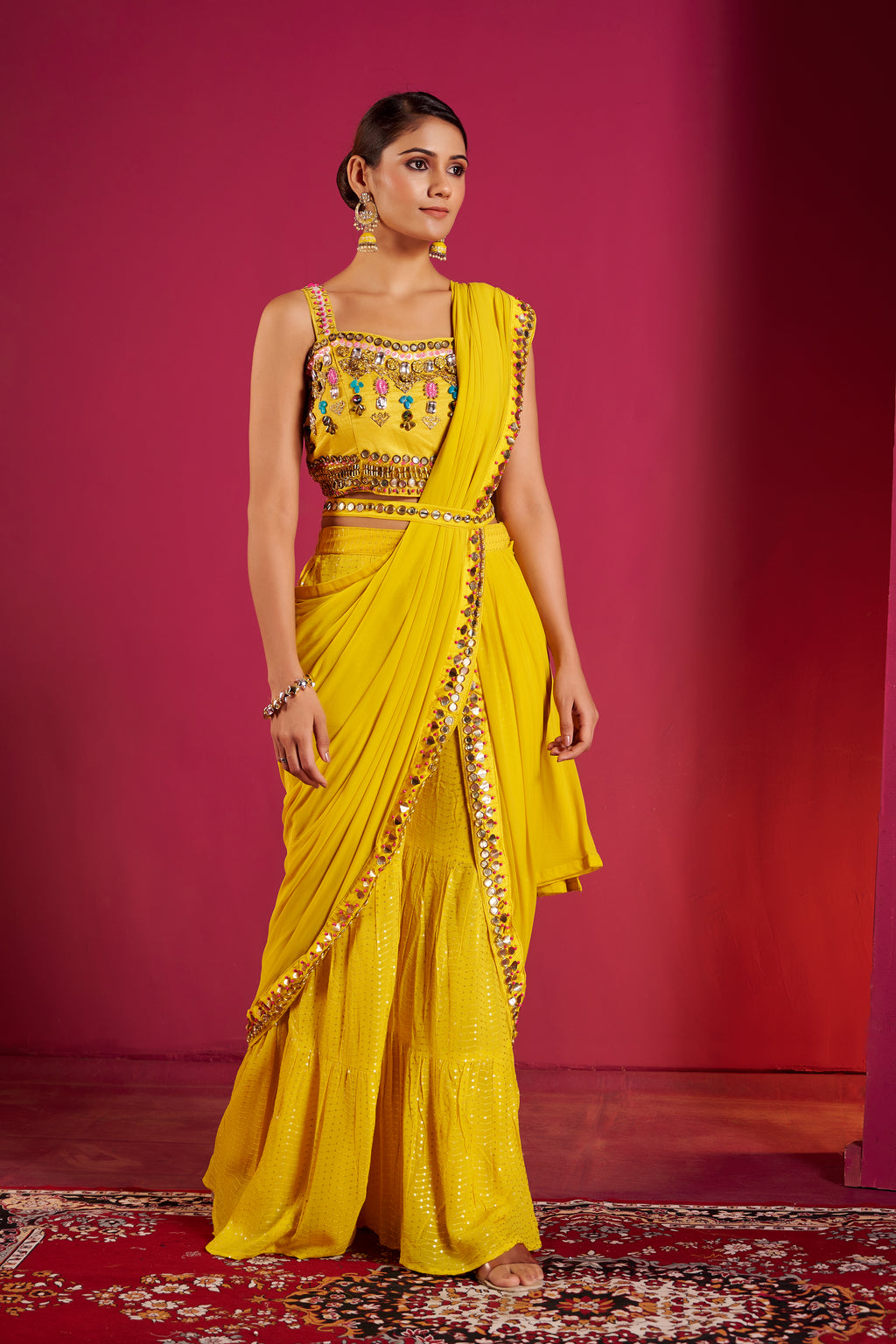 Marigold Radiance Mirror-Drape Set