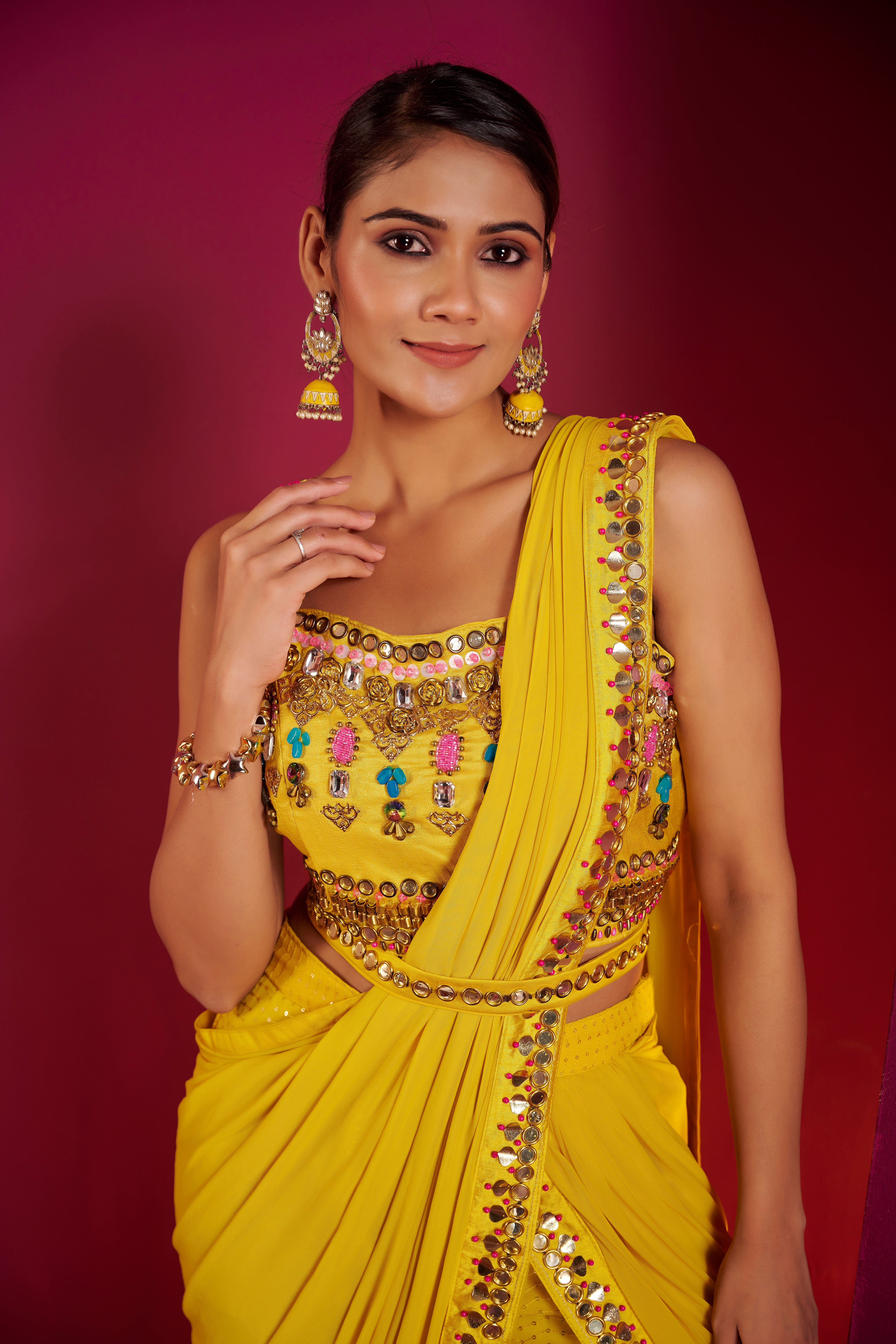 Marigold Radiance Mirror-Drape Set